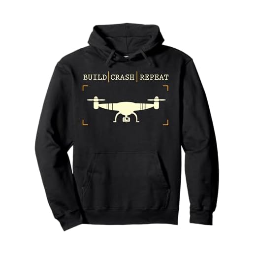 Drone Pilot - Build Crash Repeat - Drone Racing Gift Pullover Hoodie