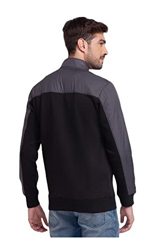 Image of Spykar Men's Cotton High Neck Sweatshirt