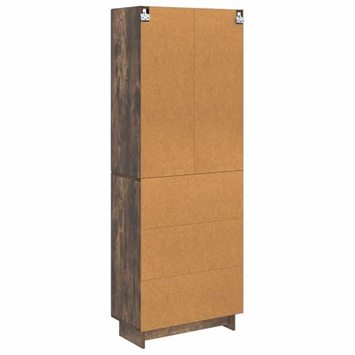 Estante de pared de madera y cómoda con cajones para solucionar la falta de espacio 8