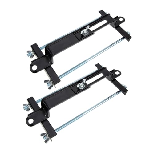 SOLUSTRE 2Pcs Adjustable Car Battery Hold Down Brackets Metal Stabilizer for Automotive Battery Compatible with Various Models and Brands Durable and Flexible Design