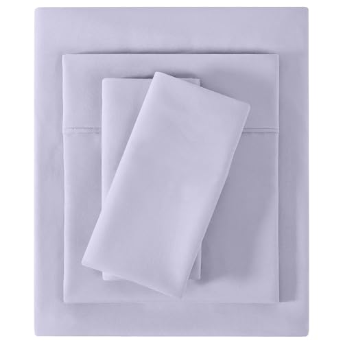 Image of Softan Microfiber Queen Sheet Set with Non-Slip Corner Straps, Voilet