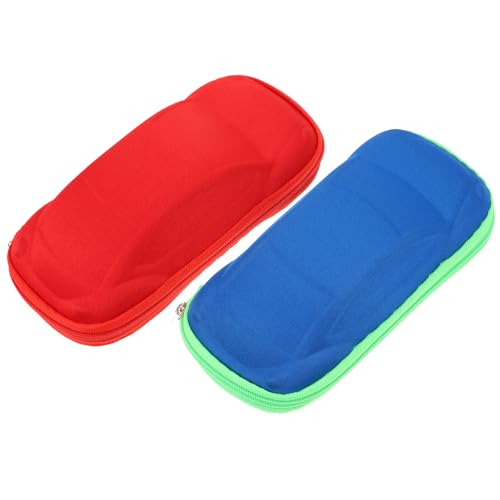Toyvian Estuche para Gafas Infantil de Eva con Forma de Coche, 2 Unidades, Colorido con Cremallera, Funda Rígida y Protectora Actividades Diarias Color Aleatorio