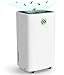 Deumidificatore, 12L/24h, 2.3L, Deumidificatore Portatile Elettrico 185W con Display Digitale Dell'umidità e Funzione Timer, 2 Modalità a Velocità, Deumidificatore Silenzioso per Abitazioni, Uffici