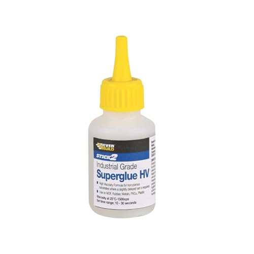 3 PCS EVERBUILD INDUSTRIAL GRADE SUPER GLUE HV HIGH VISCOSITY BONDS PVC, METAL, MDF, ALUMINIUM, CERAMICS, RUBBER ETC. 20G EACH