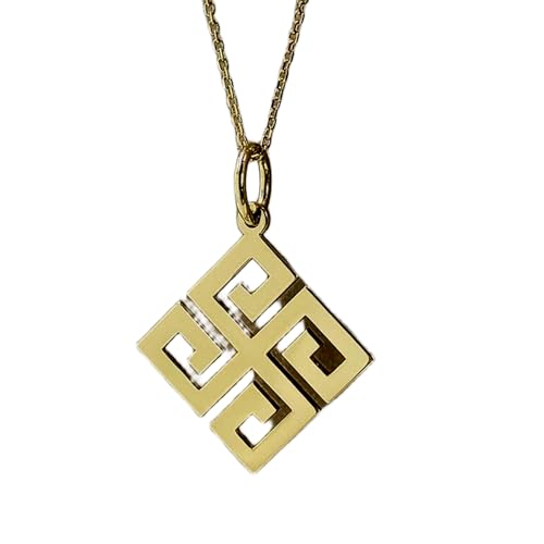 Collier clé grecque en argent plaqué or pour illuminer vos tenues d'été en terrasse