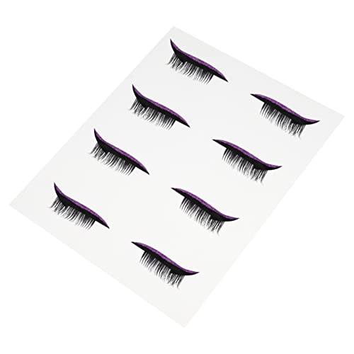 Vaguelly 4Pares Pegatinas De Ojos Calcomanías Impermeables Para Delineador De Ojos Accesorios De Maquillaje Para Pestañas Glamuroso Color