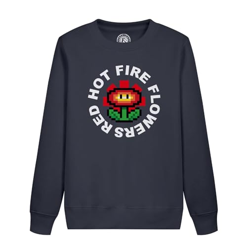 Sweat enfant Fire Flowers pixel art idéal pour l'école et les après-midis jeux