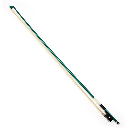 Image of Kmise Carbon Fiber Violin Bows: Lightweight Violin Bow 4 /4, Anti-Deformation Full Size Fiddle Bow, Ultra-Stretchy Horse Hair, Gift for Professional, Beginner, Adults, Kids Violins Practice (Green)