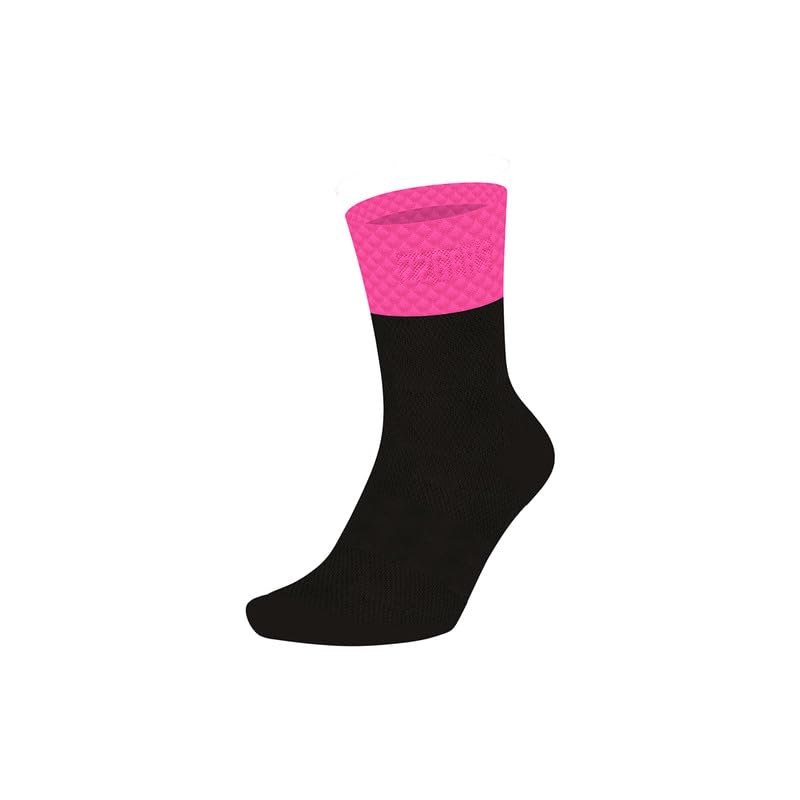 226ERS - Color Block Calcetines Color Rosa Talla L (43/45), para Deportistas, Confort y Transpirabilidad, Ropa para Hombre y Mujer, de Poliamida y Banda de Refuerzo, Calcetines Deporte