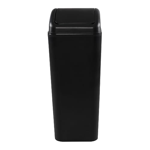 Caneca de basura pequeña 12 litros con tapa basculante negra