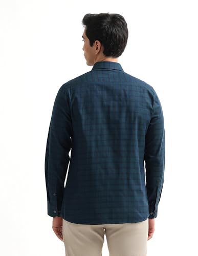 Image of Arrow Checked Slim Fit Mens Formal Shirt - Cotton, Breathable & Comfortable, Full Sleeves Shirts for Men
