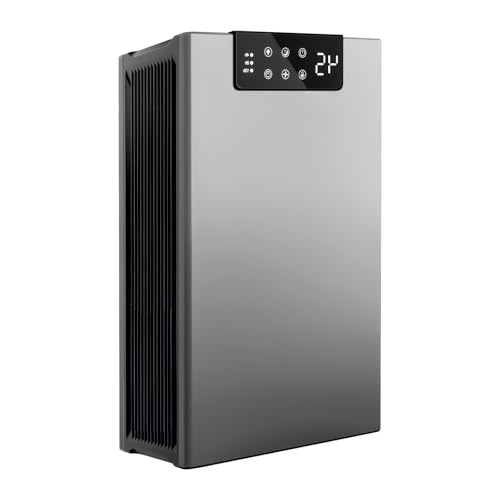 Dehumidifiers for Home, Basement Bedroom Bathroom with Auto Shut Off, Washable Air Filter, Timer Setting