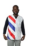 Barber Jacket for Men Barber Vest Barber Shirt Barber Uniform Barbershop Barber Shop (XL, WHITE)