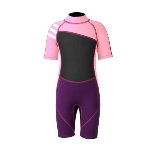Kinder Shorty Neoprenanzug, 2,5 mm Neopren, einteiliger Badeanzug, UV-Schutz, Badeanzüge für Mädchen, Jungen, Schwimmen, Tauchen, Schnorcheln, Surfen