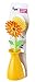 Vigar Flower Power Orange Dish Brush with Vase, 10-Inches, Orange, Green