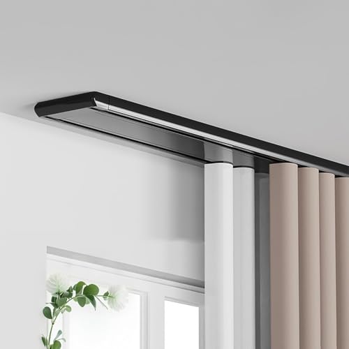 Rail de rideau à double rangée plafond silencieux avec fixation salon - 2