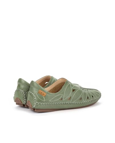Image of PIKOLINOS Jerez 578-7399 Women's Slip-On Moccasins - Premium Calfskin Leather - Removable Cushioned Insole, Elastic Fit, Lightweight Everyday Comfort and Support