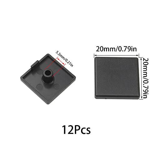Rrina 12Pcs 2020 Series European Standard Aluminum Profile End Cap T-Slot Aluminum Profile Accessories - Thumbnail 2