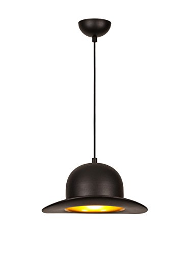 Suspension luminaire noir et or Haty en métal pour éclairage de chambre et bureau