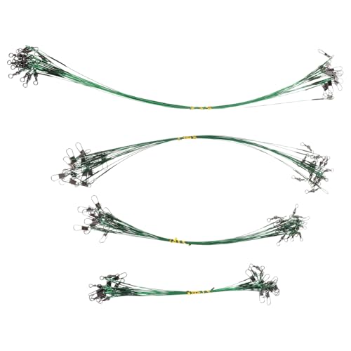 POPETPOP Tangle Bite Wire Leaders para pesca acero miniatura 1