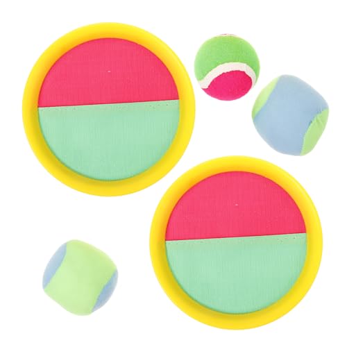 CIYODO 1 Raqueta pegajosa Lanzamiento atrapar Deportes Accesorios de Juego Juguetes de Arena Juegos de Tirar el Juguete para Juego para Jardin Bola de Juegos Orange