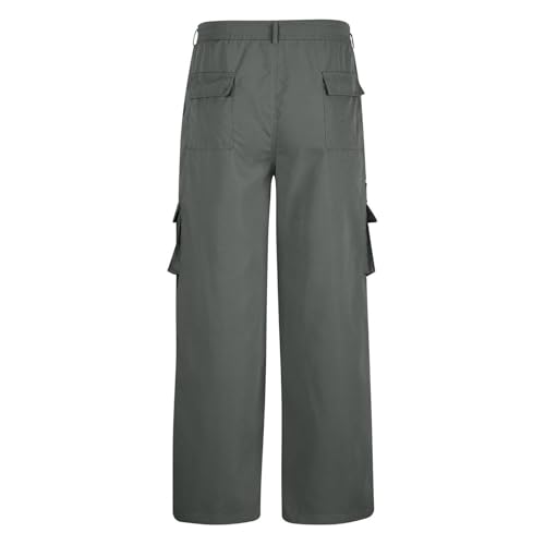 Cargo Pants for Men Lightweight Hiking Tactical Work Elastic Waist Baggy Sweatpants with Multi Pockets Fall Clothing4