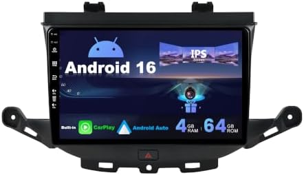 SXAUTO Android 16 IPS Car Stereo For Vauxhall Astra K/Buick Verano GS (2016-2020) - 4G+64G - Wireless CarPlay/Android Auto - Rear Camera - 9 Inch 2 Din - DAB Steering Wheel DSP Bluetooth Dual Band