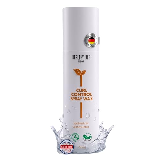 HLV - Curl Control Spray Wax - Wachsspray, VEGAN, Lockenspray & Sprühwachs für Definierte Locken, Glanz & Flexiblen Halt, Styling Spray für Locken, Wellen, Naturwellen, Haarspray, Damen & Herren 150ml