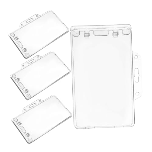 Porte-badge double usage horizontal transparent pour carte d'identité bureau - 5