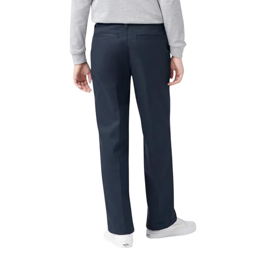 Image of Dickies Boy's Flexwaist Flat Front Straight Leg School Uniform Pants - Adjustable Uniform Trousers for Schoolwear