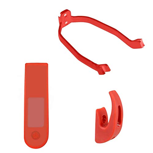 aibiku Capa de silicone para Xiaomi Mijia M365 elétrica Scooter Pro ecrã LED peças de substituição (vermelho)