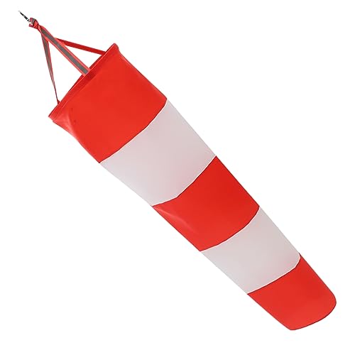 HEMOTON Bandera de Advertencia Impermeable Manga de Viento Reflectante Colgante Calcetines de Viento Mangas de Viento al Aire de Servicio Pesado Manga de Viento direccional Rojo