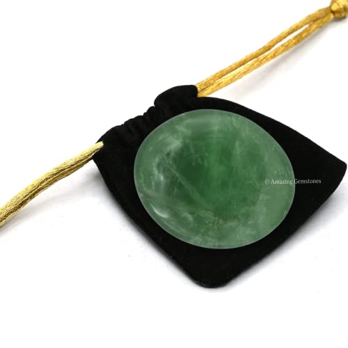 Image of Amazing Gemstone Green Fluorite Crystals and Healing Stones - Large Palm Stone Crystals Piedra - Crystal for Good Luck, Balanced Positive Energy, Meditation - Unique Stocking Stuffers Gifts for Women