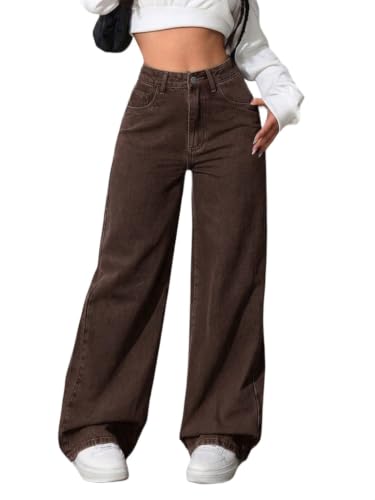 Stylefabs Jeans for Women | Loose Jeans | Baggy Jean's Dark Brown Deal