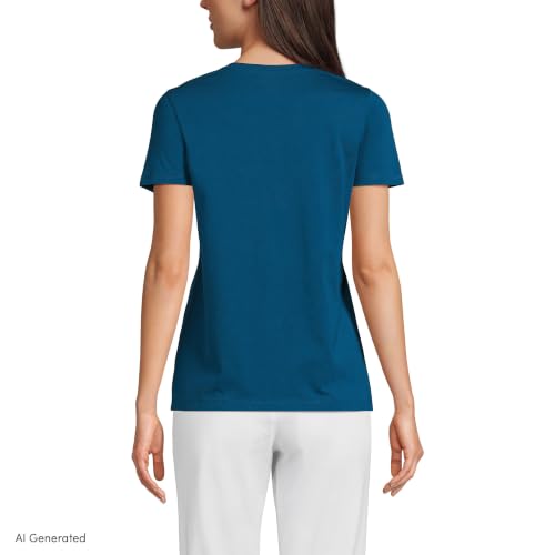 Image of Lands' End Women's Supima V-Neck T-Shirt