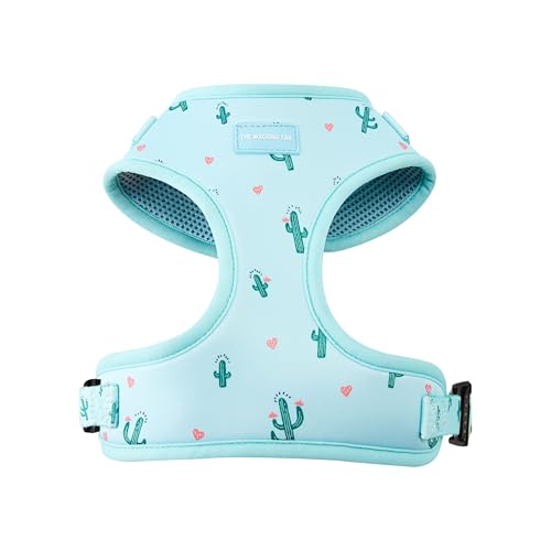 Wagging Tail Premium No Pull Dog Harness - Adjustable, Soft, Cute Dog Vest for Medium, Large & Small Dogs (Cactus, Medium)