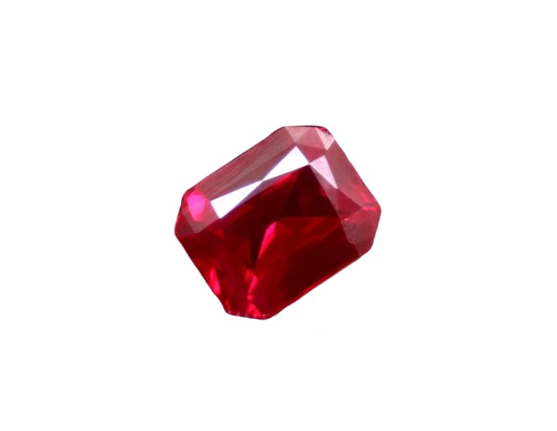 Rubis naturel 12 x 10 mm gemme taille émeraude pour pendentif et collier DIY