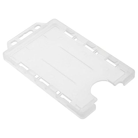 Customcard ltd Vertical Portrait Double Two Sided Identity ID Card Pass Badge Holder Opaque x2 Cover