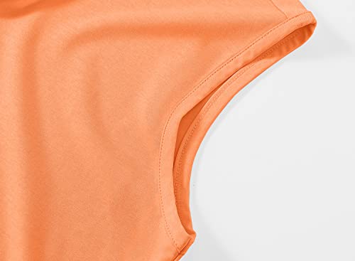 Image of BGOWATU Women's Golf Polo T-Shirts Sleeveless V Neck Collarless Tennis Shirts UV Protection Quick Dry Lightweight