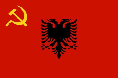 Drapeau paysage Albanie 1944 de haute qualité mesurant 1,35m²