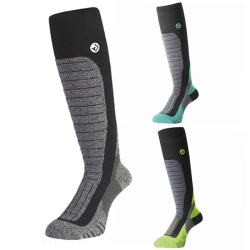 スキー スノーボード ソックス 靴下 メンズ レディース 高機能 三段階 着圧 スポーツソックス 吸汗 速乾 保温 防寒 保温 衝撃緩和 north peak ノースピーク 黒 BK 25-27cm