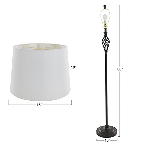 Table Lamps And Floor Lamp Set Of 3, Spiral Cage Design (3 Led Bulbs Included) By Lavish Home - 72-Lmp3001 #TOP2