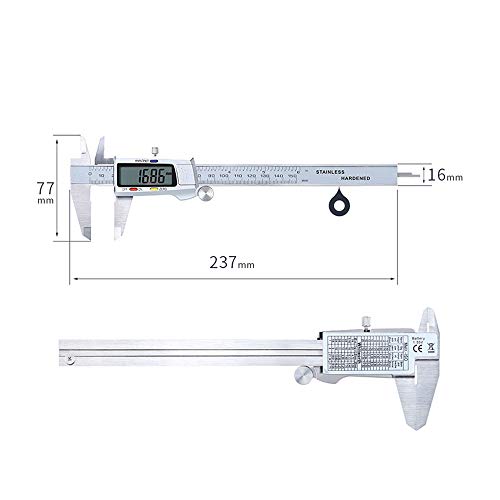 Paquímetro Eletrônico 0-150MM Vernier Digital de Alta Precisão com Display LCD Digital Régua de Medi