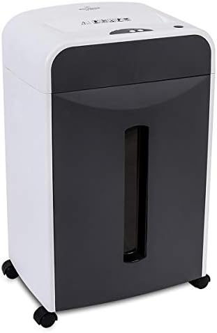 WOLVERINE 6-Sheet 2x6mm Super Micro Cut High Security Level P-5 Ultra Quiet Paper/Credit Card Shredder for Home Office by Manganese-Steel Cutter and 5 Gallons Pullout Waste Bin SD9610