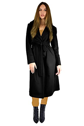 Cashmere Boutique 100% Pure Cashmere Full Length Belted Coats for Women – Lightweight, Soft & Warm Overcoat