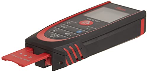 Leica Geosystems DISTO D2 New 330ft Laser Distance Measure with Bluetooth 4.0, Black/Red, 1.7 x 1 x 4.6 inches