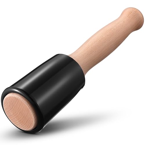 Image of Precision Wood Carving Mallet - 15oz Non-Marring Urethane Head Mallet for Woodworking, Ergonomic Beechwood Handle Wood Carving Hammer for Chisels, Joinery, Dovetails, Mortise
