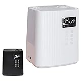 iimono117 加湿器 ハイブリッド式 大容量 6.5L リモコン付き 最大加湿量 650ml/h コンパクト加湿器 アロマ機能 上部給水 加熱 乾燥 ウイルス 対策 除菌 抗菌 (ホワイト)