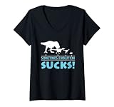 Femme Dinosaure Evolution T-Rex Chicken Parfois, l'évolution T-Shirt avec Col en V