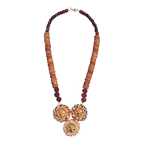 Image of AAKRITI ART CREATIONS Handcrafted Tribal Dhokra Necklace Collection | Royal, Pharaoh & Butterfly-Inspired Artisan Brass Statement Jewelry | Ethnic, Elegant & Artistic Necklaces for Women